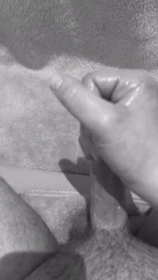 Stroking my cock. Lots of cum. Lube Handjob.