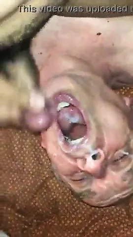 Grandpa geting a cum shower