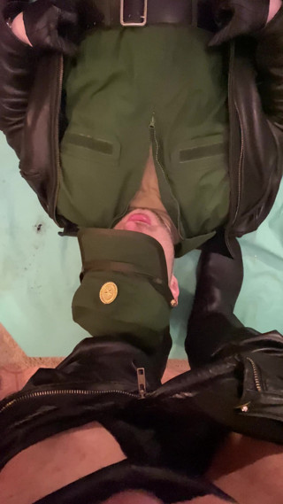Russian Military Man Pissing on Kinky Policeman