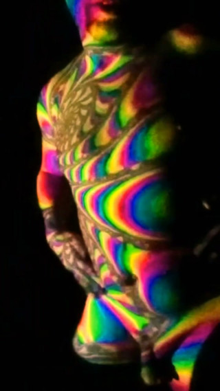 rainbow light naked dance