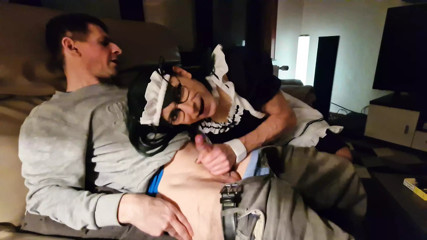 Maid Davine takes care of a big cock with a happy end swallowing thumbnail