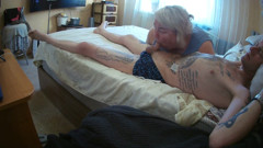 Mother-in-law Sucks My Swollen Cock Before Work to Get a Surprise in Her Mouth
