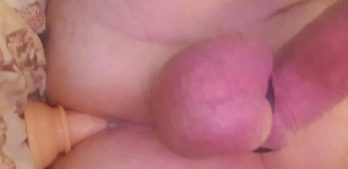 lying in bed playing with my asshole with a dildo means I'm playing with my cock