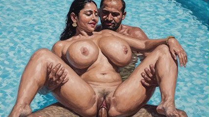 Desi Indian daughter-in-law daughter-in-law in the pool badly