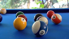 Edelweiss in a Miniskirt and Sexy Shirt Undresses for You While Playing Pool