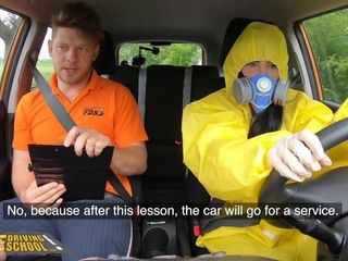 Fake Driving School, Lexi Dona Takes Off her Hazmat Suit