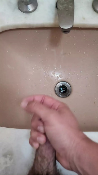 A messy handjob with a lot of cum in POV