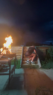 Stairway Tease by the Fire - Sheer Top, Thong & Slow Dance