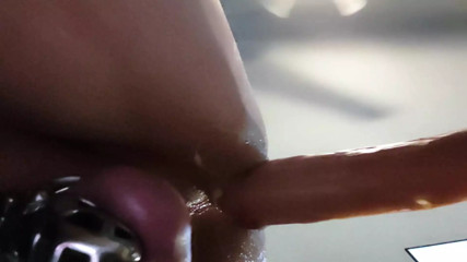 Sissy Training Asspussy's Depth With Large Dildo PT2 thumbnail