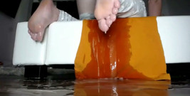 She Make Dirty All the Floor with Big Cum