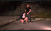 Kinky Mature Loves Play in Stockings with Strangers in Public