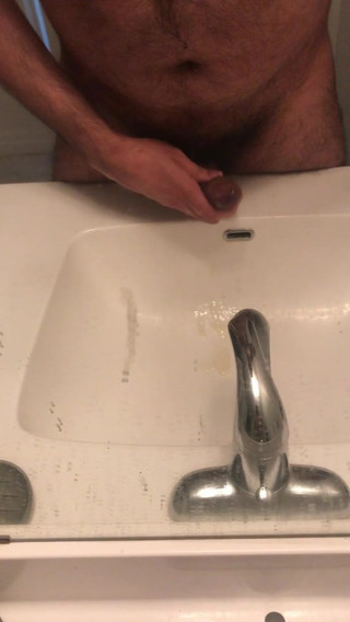 Jerking off in the bathroom