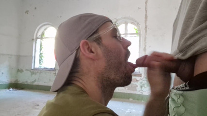 A Little Fag Offers a Tourist to Suck Him, and He Swallows His Cum