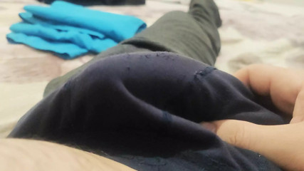 Solo male playing with his dick