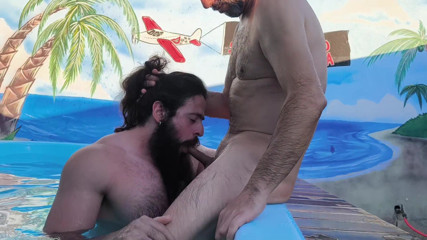 I caught it in the act myFather making out with his friend in the pool