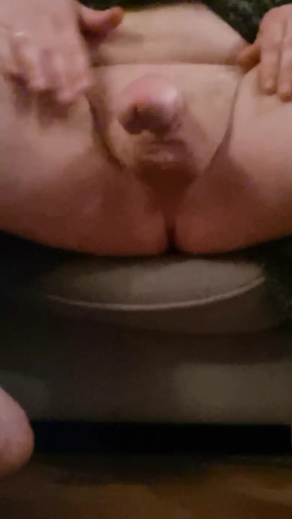Wanking big hard dick, edging, ruined orgasm. Pre cum. Tight arsehole