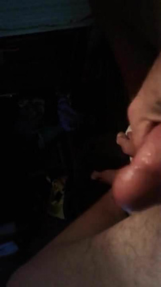 Small cock cumming.