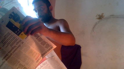 Sri Lankan Maid offering morninh tea and News Paper