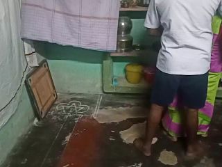 Desi aunty home cleaning sex with his house owner