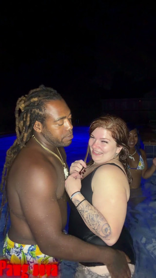 At the pool with my best friend Fijii pornbox and Str8rich fucking us hard no mercy