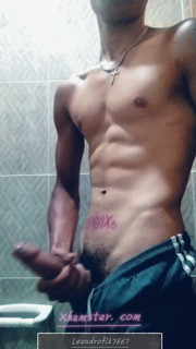 18-year-old guy masturbating, thick cock