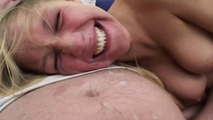 Hot blonde lady from Germany enjoy masturbating before sucking a cock