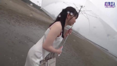 Steamy T Back Stroll with a First Time Outdoor Peach That Drives Nonstop Release Part.1
