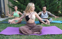 Outdoor Yoga with the Instructor Ends in a 3some