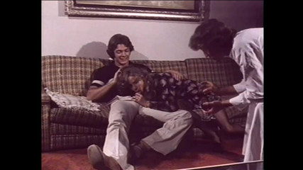 Vintage Threesome of Sexy Busty MILF Fucked and Cummed in Mouth by Two Big Cocks