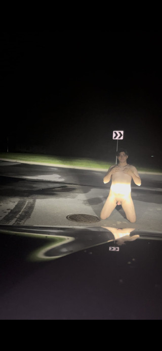 Cumming on public road