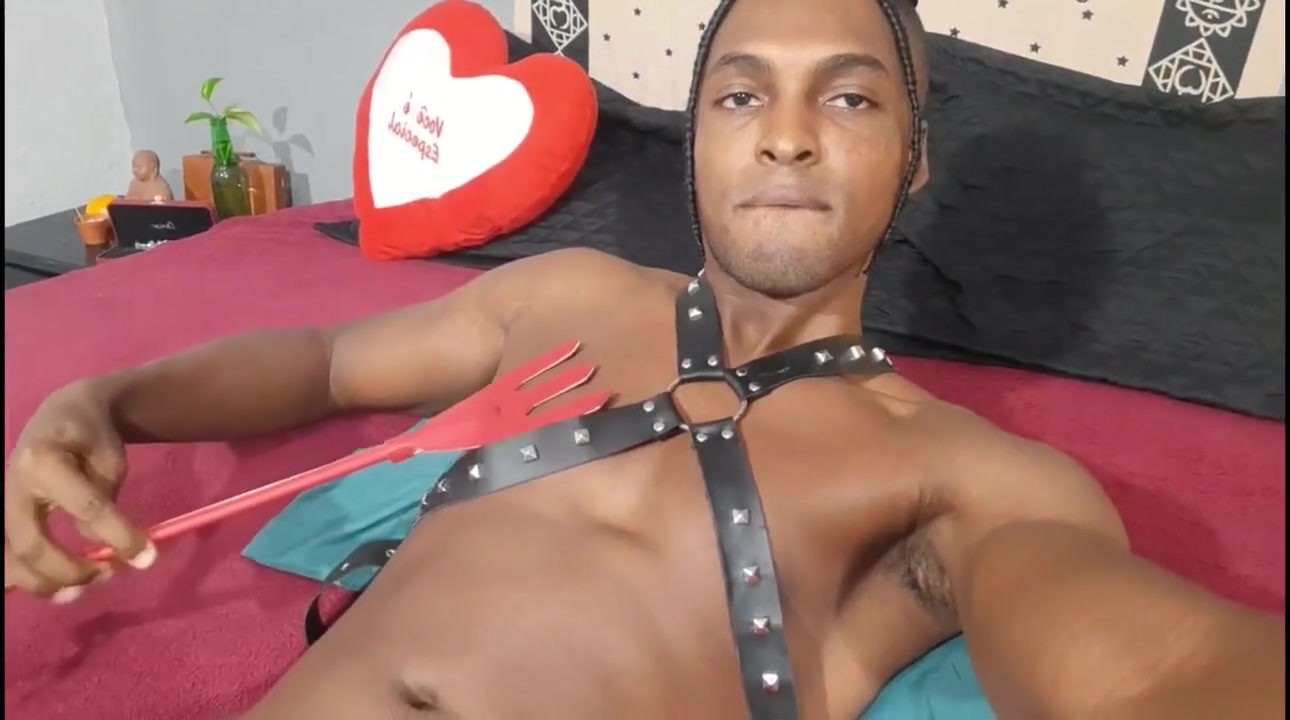 Hot Black Man Starts Having Fun with His Toy and Cums Inside