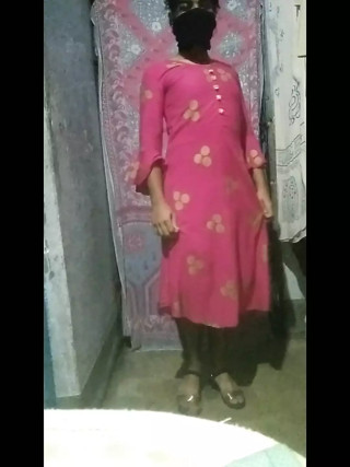 Small dick sissy trying out new dress