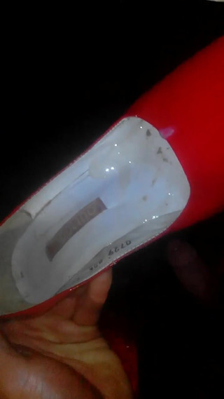 cuming red patent leather pumps