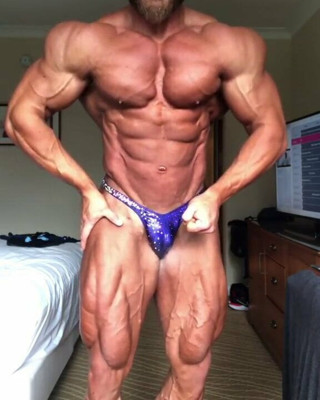 Posing in hotel room