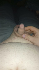Fat gay jerking uncut cock but no cum