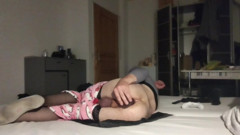 Fuck my big toy in stockings