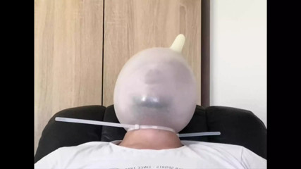 BHDL - LATEXGLOVE BREATHPLAY - ZIPTIED TO HEAD AND SOMETHING SPARKLING  -