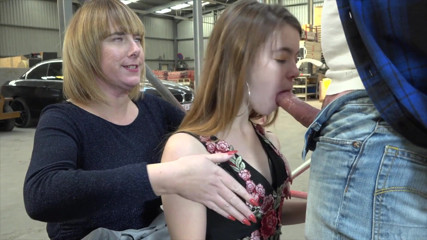 Teen gets fucked hard in the workplace of the office