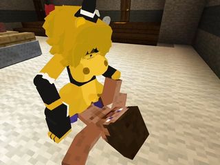 Minecraft Fapcraft: Fazclaire&#039;s Nightclub Edition Fucking Type 0 or Golden Fazclaire, Golden Freddy, In the ass and cumshots