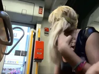 Babe Handjob #5 On the Bus in Public!