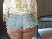 My ass in jeans shorts for you cum!