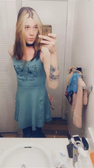 Feminine Girl Showing Panties for Cock Tease