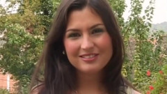 She smiles with a big cock inside her ass!