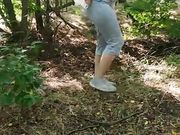 peeing in the woods