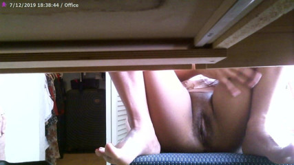 wife under desk