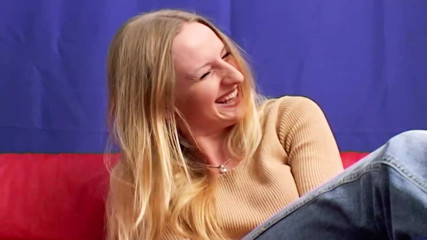 Beautiful German teen gets her hungry mouth filled with warm cum