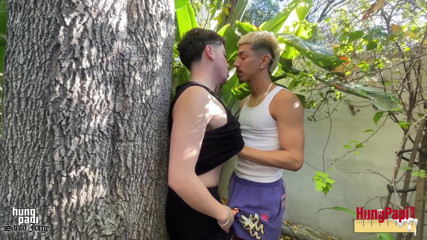 Butt Fucking Tree Huggers Gay Anal Cumshot Deep Breeding! Hung Papi Santo Jorge
