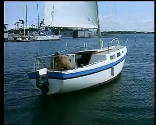 Heisser Fick auf dem Seegelboot