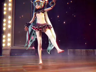 Cute Miku Dancing With Sexy Skirt