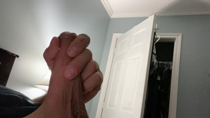 My uncut cock big load